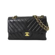 Pre-owned Leather chanel-bags Chanel Vintage , Black , Dames