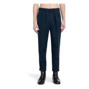 Semi-Sartorial Katoen Satijnen Broek Tom Ford , Blue , Heren