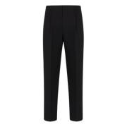 Zwarte Broek met Haak en Rits Emporio Armani , Black , Heren