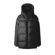 Cypress Gewatteerde Jas met Capuchon Canada Goose , Black , Dames