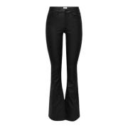 Flared Jeans Only , Black , Dames