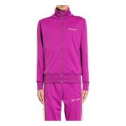 Paarse Logo Track Jacket High-neck Palm Angels , Purple , Heren