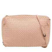 Pre-owned Leather shoulder-bags Bottega Veneta Vintage , Beige , Dames