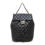 Pre-owned Leather chanel-bags Chanel Vintage , Black , Dames