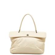 Pre-owned Leather handbags Bottega Veneta Vintage , White , Dames