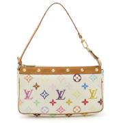 Pre-owned Canvas handbags Louis Vuitton Vintage , White , Dames