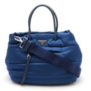 Pre-owned Canvas handbags Prada Vintage , Blue , Dames