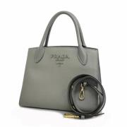 Pre-owned Leather prada-bags Prada Vintage , Gray , Dames