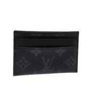 Pre-owned Canvas wallets Louis Vuitton Vintage , Black , Dames