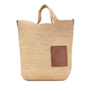 Pre-owned Raffia totes Loewe Pre-owned , Beige , Dames