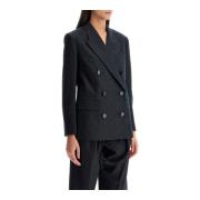 Double-breasted wollen flanel blazer Isabel Marant , Gray , Dames