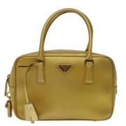 Pre-owned Leather prada-bags Prada Vintage , Yellow , Dames