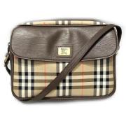 Pre-owned Canvas shoulder-bags Burberry Vintage , Beige , Dames