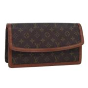 Pre-owned Canvas clutches Louis Vuitton Vintage , Brown , Dames