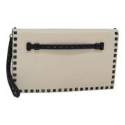 Pre-owned Leather clutches Valentino Vintage , Black , Dames