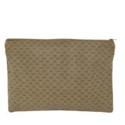 Pre-owned Leather clutches Gucci Vintage , Beige , Dames