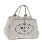 Pre-owned Canvas prada-bags Prada Vintage , White , Dames