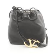 Pre-owned Leather shoulder-bags Valentino Vintage , Black , Dames