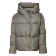 Gewatteerde Salie Jas Knoopsluiting Canada Goose , Beige , Dames