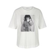 Stijlvol wit katoenen T-shirt met fotoprint Riani , White , Dames