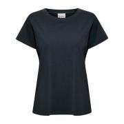 Essentiële Zwarte Tee met Korte Mouwen My Essential Wardrobe , Black ,...