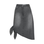 Asymmetrische Jeans Rok Zilver Grijs Remain Birger Christensen , Gray ...