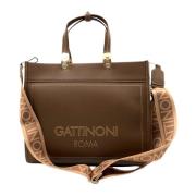 Elegante Gestructureerde Handtas Bruin Gattinoni , Brown , Dames