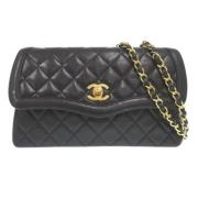 Pre-owned Leather chanel-bags Chanel Vintage , Black , Dames