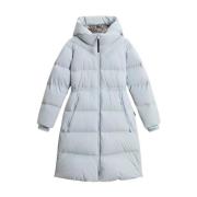 Long Down Stretch Parka Pearl Blue Woolrich , Blue , Dames