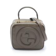 Pre-owned Leather gucci-bags Gucci Vintage , Gray , Dames