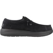 Geveterde schoenen in Wally X Suede Hey Dude , Black , Heren