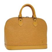 Pre-owned Leather handbags Louis Vuitton Vintage , Yellow , Dames