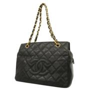 Pre-owned Leather chanel-bags Chanel Vintage , Black , Dames