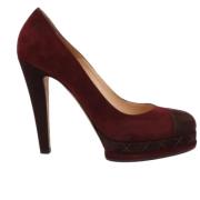 Pre-owned Suede heels Chanel Vintage , Red , Dames