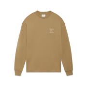 Bruine Slogan Longsleeve T-shirt Drole de Monsieur , Brown , Heren