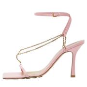 Pre-owned Leather sandals Bottega Veneta Vintage , Pink , Dames