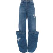 Blauwe Bucket Jeans Broek JW Anderson , Blue , Dames