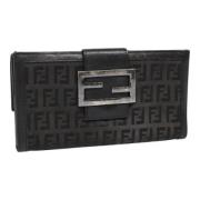 Pre-owned Canvas wallets Fendi Vintage , Black , Dames