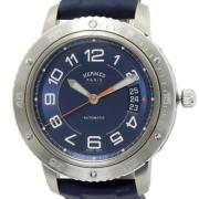 Pre-owned Stainless Steel watches Hermès Vintage , Blue , Heren