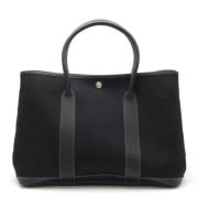 Pre-owned Canvas handbags Hermès Vintage , Black , Dames