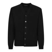 Zwarte Cardigan Sweater Aw24 Daniele Fiesoli , Black , Heren