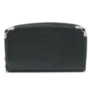 Pre-owned Leather wallets Cartier Vintage , Black , Dames