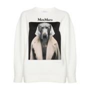 Witte Sweatshirt Verhoog Garderobe Chic Statement Max Mara , White , D...