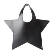 Zwarte Leren Tote Tas Coperni , Black , Dames