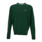 Groene wollen trui met krokodillenlogo Lacoste , Green , Heren