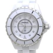 Pre-owned Stainless Steel watches Chanel Vintage , White , Dames