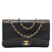 Pre-owned Leather chanel-bags Chanel Vintage , Black , Dames