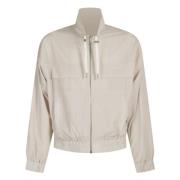 Krijt Beige Windbreaker met Voorrits Ami Paris , Beige , Heren