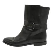 Pre-owned Leather boots Balenciaga Vintage , Black , Dames