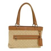 Pre-owned Canvas handbags Louis Vuitton Vintage , Beige , Dames